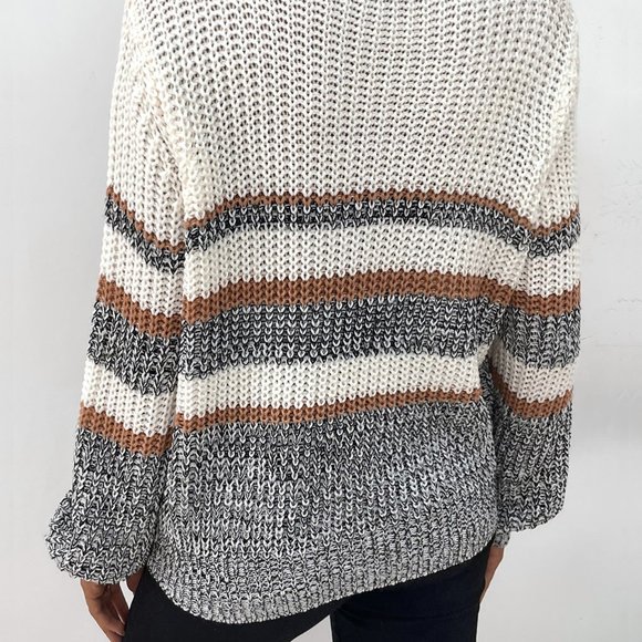 New Colorblock Rib-knit Sweater - Picture 4 of 5